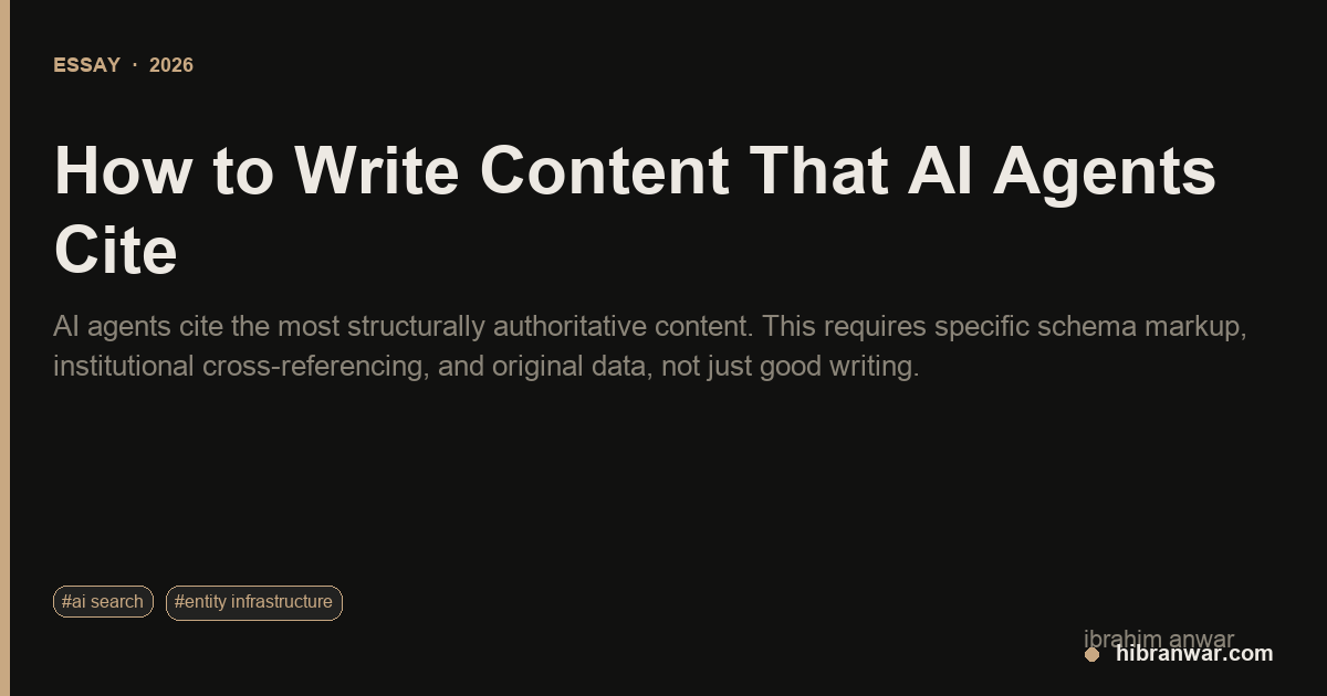 How to Write Content That AI Agents Cite - Ibrahim Anwar