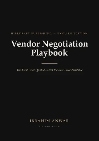 Cover, Vendor Negotiation Playbook