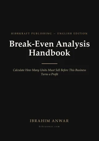 Cover, Break-Even Analysis Handbook