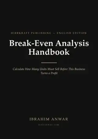 Cover, Break-Even Analysis Handbook