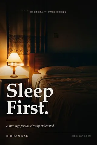 Sleep First, A Message for the Already Exhausted