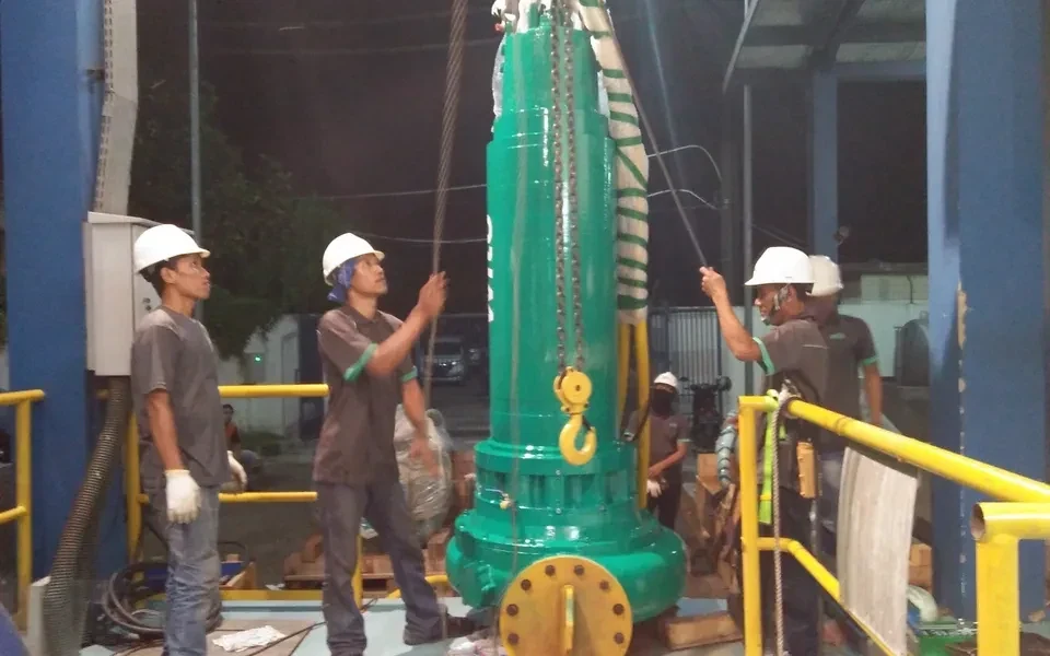 355kw submersible pump installation