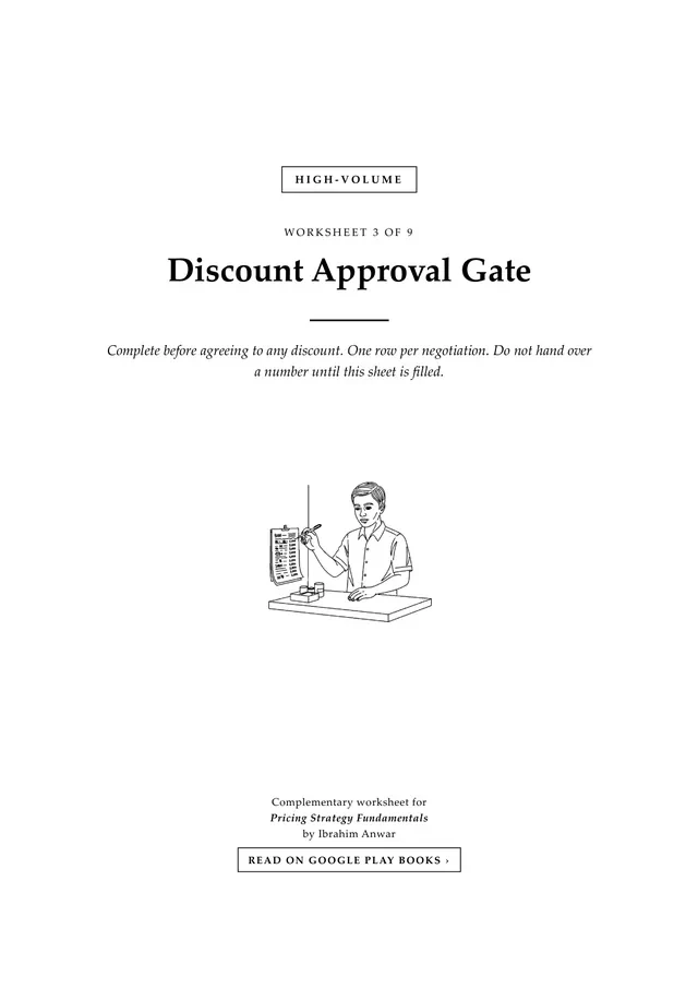 Cover, Discount Approval Gate